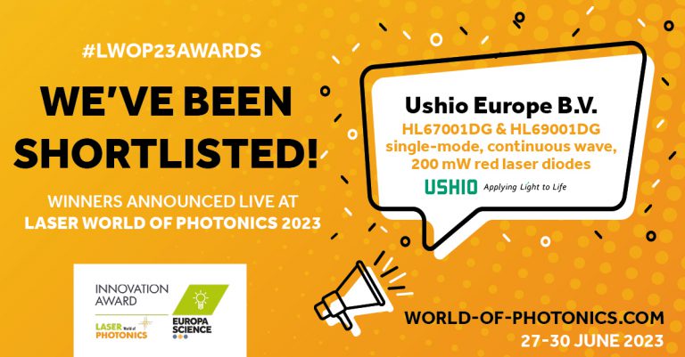 Ushio in der engeren Auswahl für den Laser World of Photonics 2023 Innovation Award