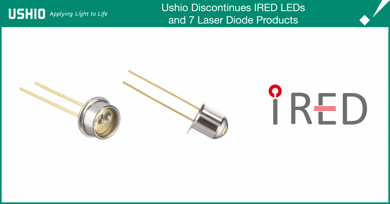 Ushio IRED-LEDs; 7 Laserdiodenprodukte eingestellt